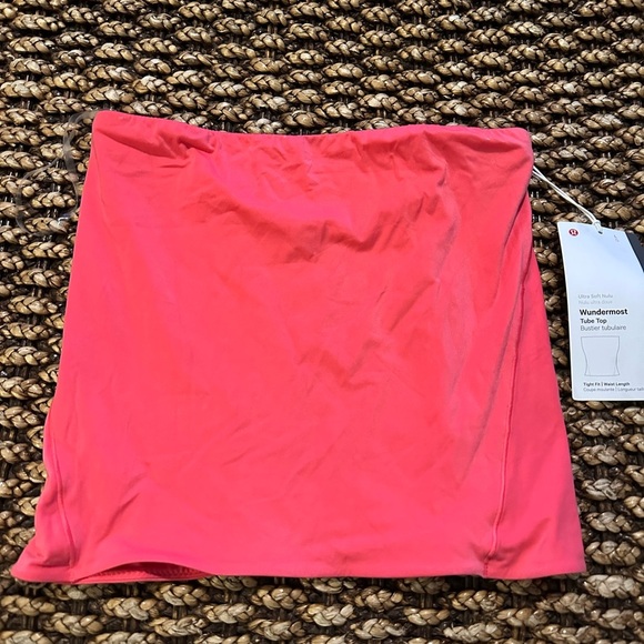 NWT LULULEMON  Wundermost Ultra-Soft Nulu Tube Top Glaze Pink - Picture 6 of 8